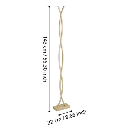 Eglo - LED Podna lampa LED/36W/230V zlatna