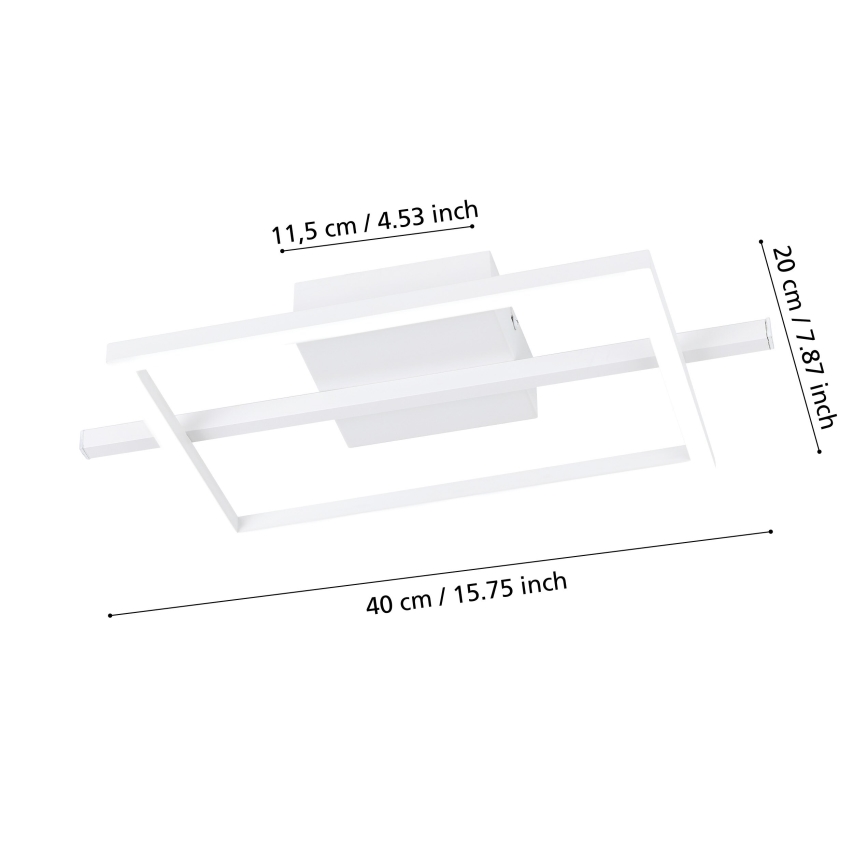 Eglo - LED RGBW prigušiva plafonska svetiljka LED/17W/230V 2700-6500K bela + daljinski upravljač
