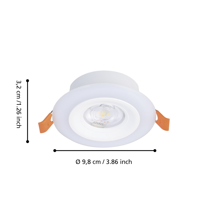 Eglo - Komplet 3x LED RGBW prigušiva ugradno svetlo za kupatilo LED/3,8W/230V 2700-6500K IP44 + daljinski upravljač