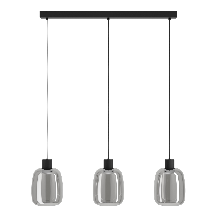 Eglo - LED RGBW prigušiva viseći luster na sajli 3xLED/3,7W/230V 2700-6500K siva