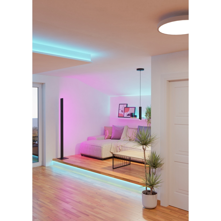 Eglo - LED RGBW prigušiva luster na sajli LED/3,7W/230V 2700-6500K crna