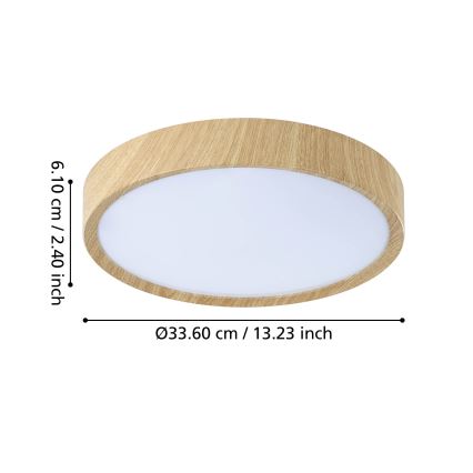 Eglo - LED plafonsko svetlo za kupatilo LED/14,6W/230V IP44 bež