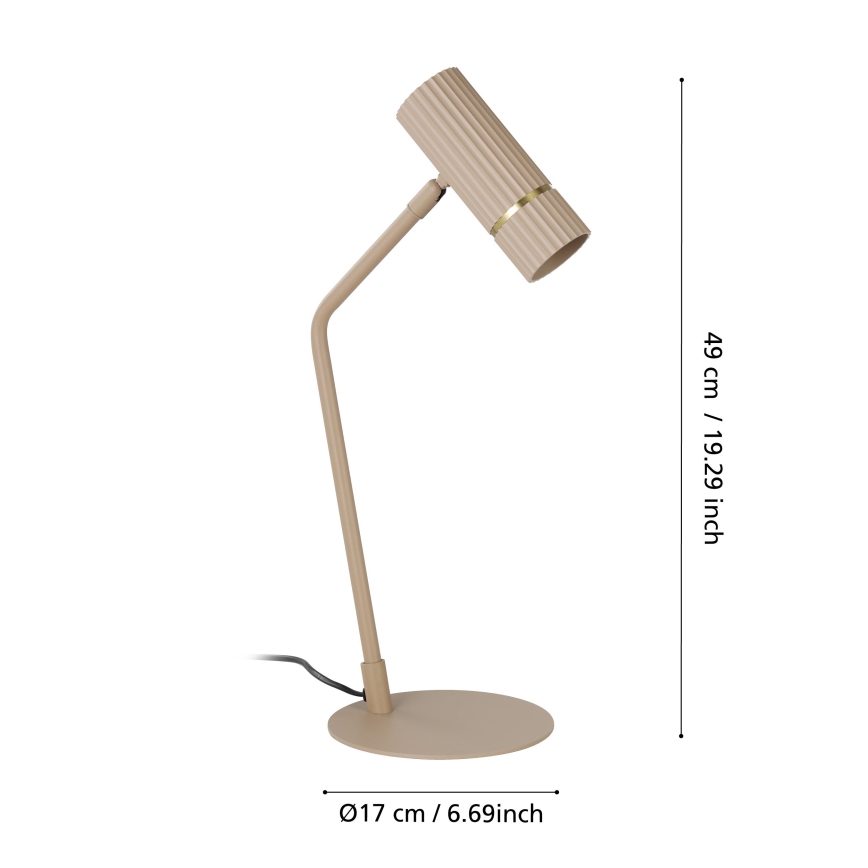 Eglo - LED Stona lampa 1xGU10/5W/230V 3000K bež