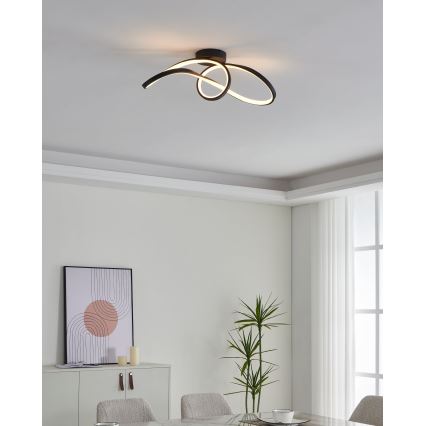 Eglo - LED RGBW prigušiva plafonska svetiljka LED/22W/230V 2700-6500K crna