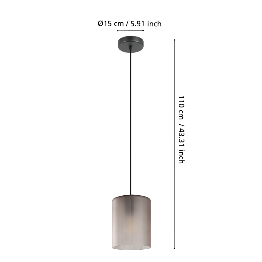 Eglo - Visilica na sajli 1xE27/40W/230V siva
