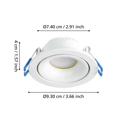 Eglo - LED prigušiva ugradna svetiljka LED/4,9W/230V bela