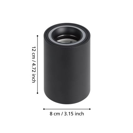 Eglo - LED RGBW prigušiva spot svetiljka LED/4,9W/230V 2700-6500K crna