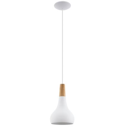 Eglo - viseći luster na sajli 1xE27/60W/230V, prečnik 18 cm, bela