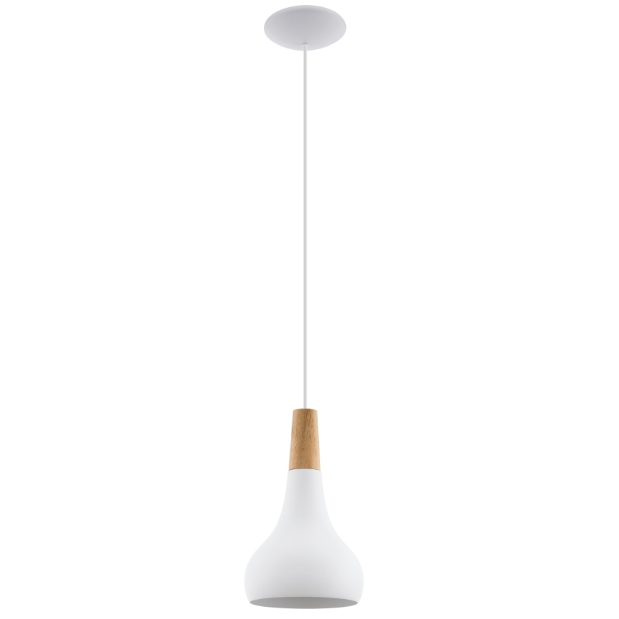 Eglo - viseći luster na sajli 1xE27/60W/230V, prečnik 18 cm, bela