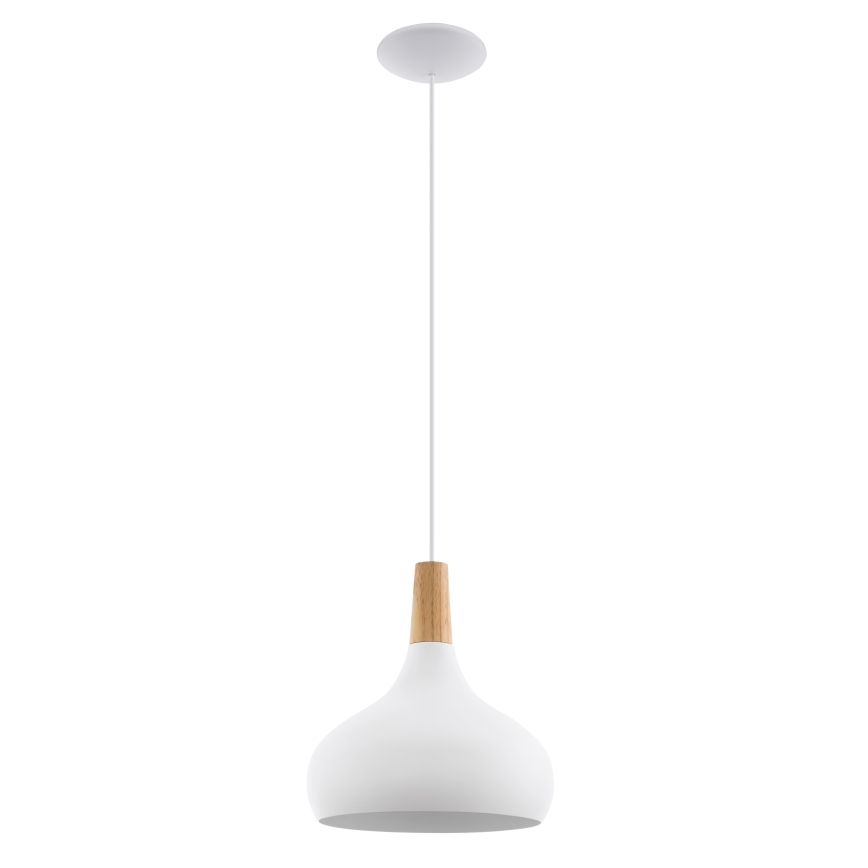 Eglo - luster na sajli 1x E27/60W/230V Ø 28 cm, bela
