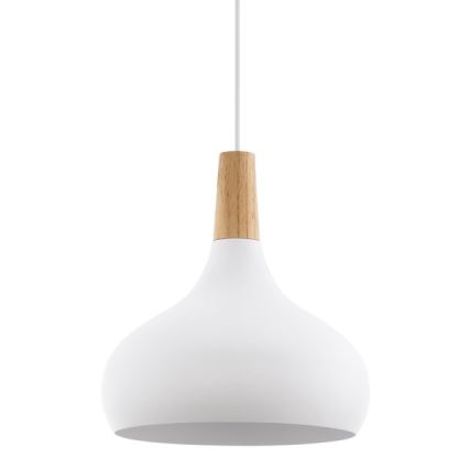 Eglo - luster na sajli 1x E27/60W/230V Ø 28 cm, bela