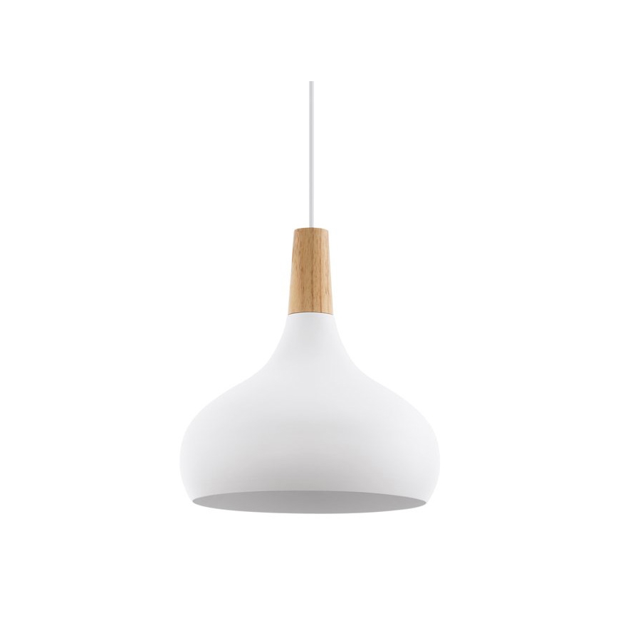 Eglo - luster na sajli 1x E27/60W/230V Ø 28 cm, bela