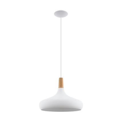 Eglo - Luster na sajli 1xE27/40W/230V prečnik 40 cm bela