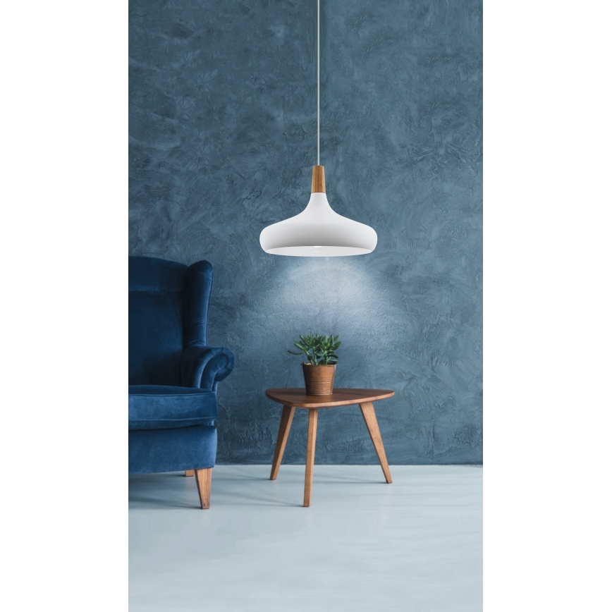 Eglo - Luster na sajli 1xE27/40W/230V prečnik 40 cm bela