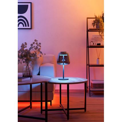 Eglo - prigušiva LED RGBW stona lampa LED/7,7W/230V 2700-6500K zadimljena