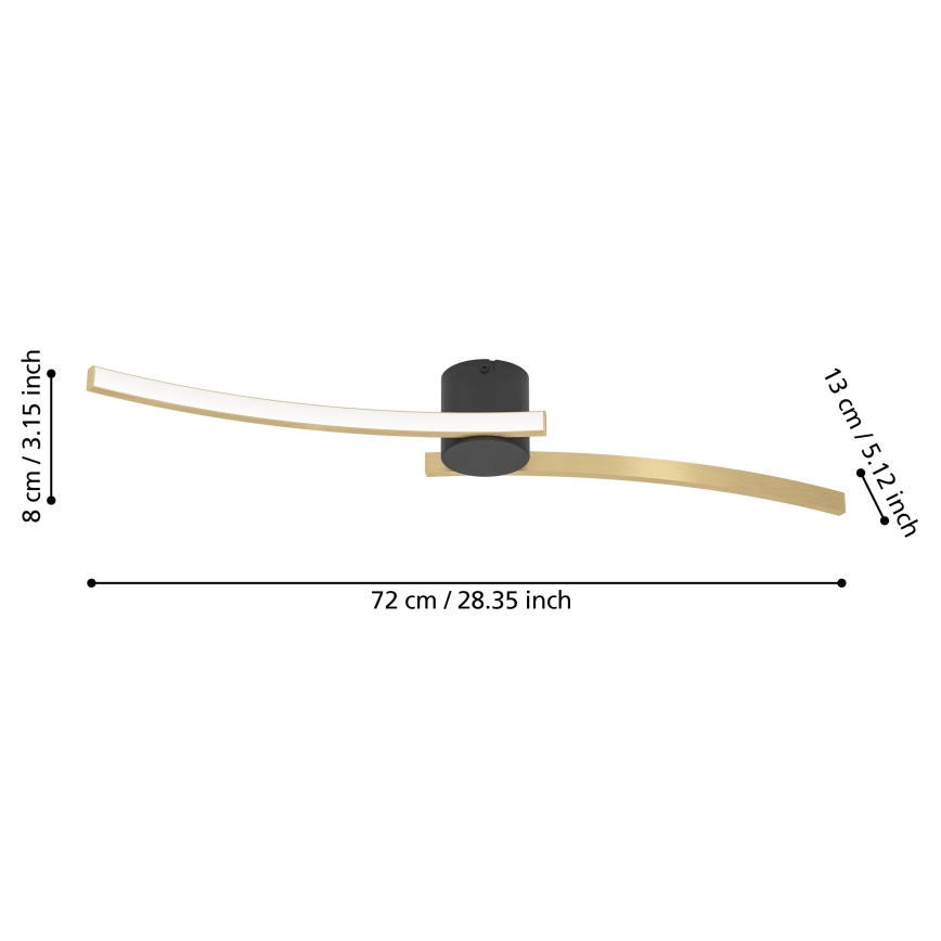 Eglo - LED plafonsko svetlo LED/12W/230V 4000K zlatno