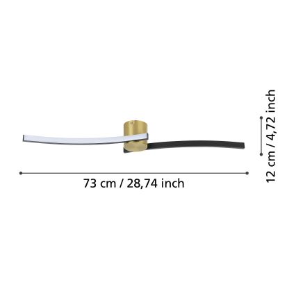 Eglo - LED plafonsko svetlo LED/12W/230V 4000K crno