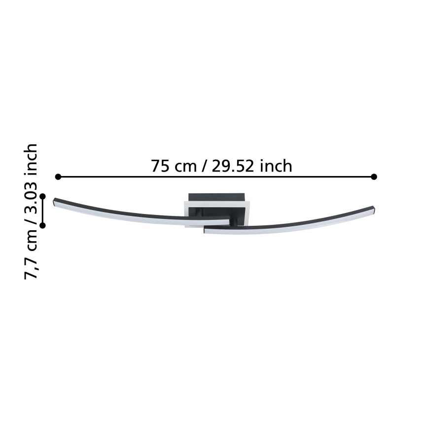 Eglo - LED plafonsko svetlo LED/12W/230V 4000K crna