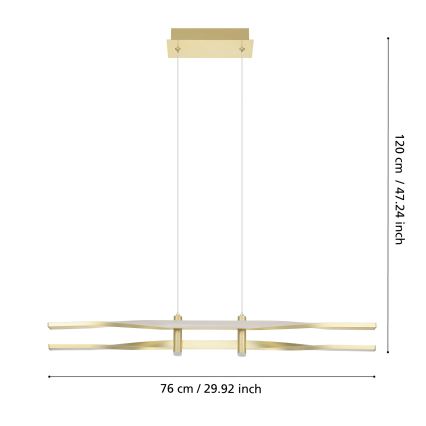 Eglo - LED luster na sajli LED/21W/230V zlatna