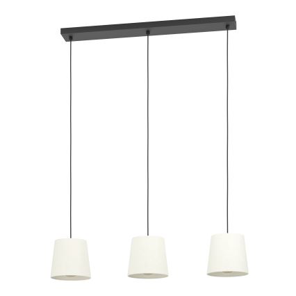 Eglo - Luster na sajli 3xE27/60W/230V bela
