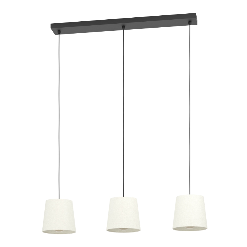 Eglo - Luster na sajli 3xE27/60W/230V bela