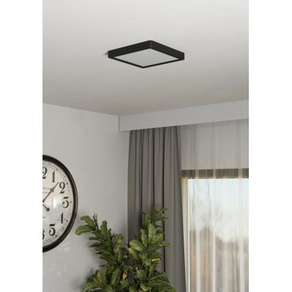 Eglo - LED plafonsko svetlo LED/10,5W/230V 2700/4000/6500K 22x22cm crna