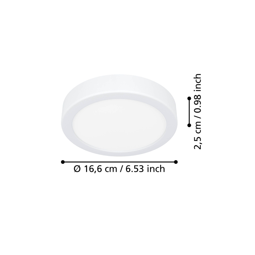Eglo - LED stropno svetlo LED/7,5W/230V 2700/4000/6500K prečnik 16,6 cm belo