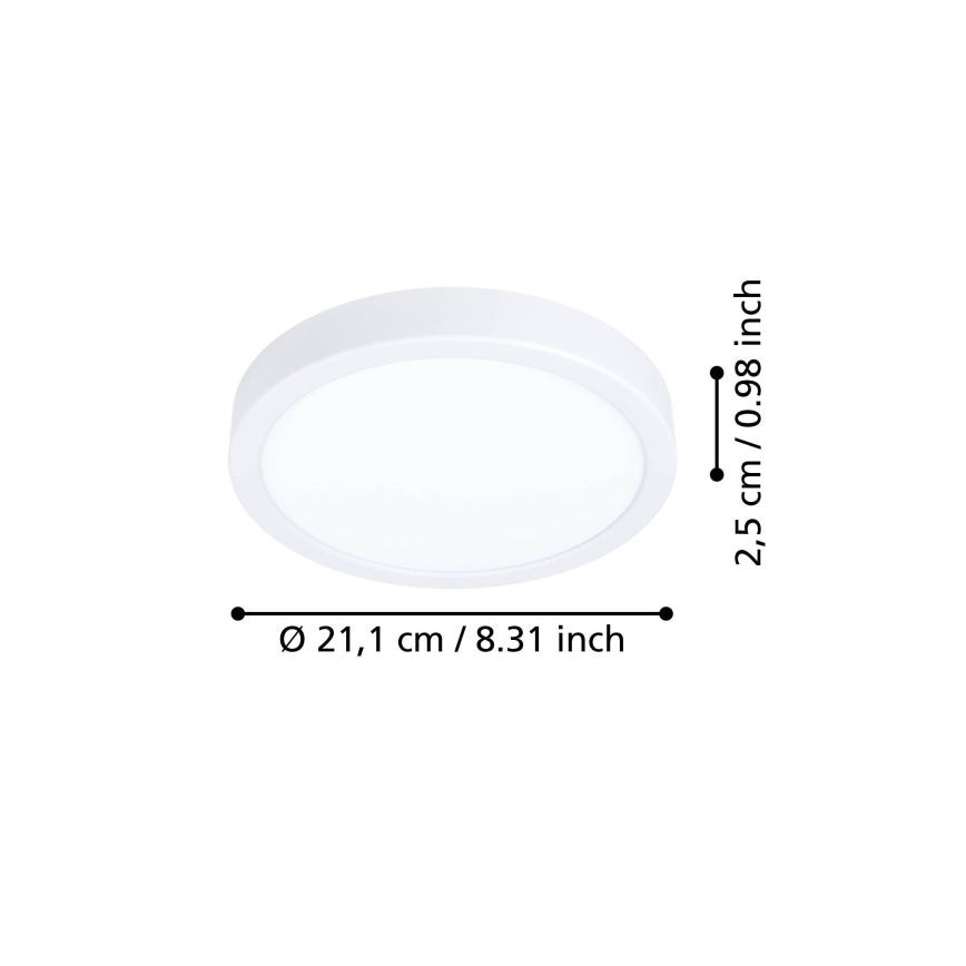 Eglo - LED plafonsko svetlo LED/11,5W/230V 2700/4000/6500K Ø 21,1 cm belo