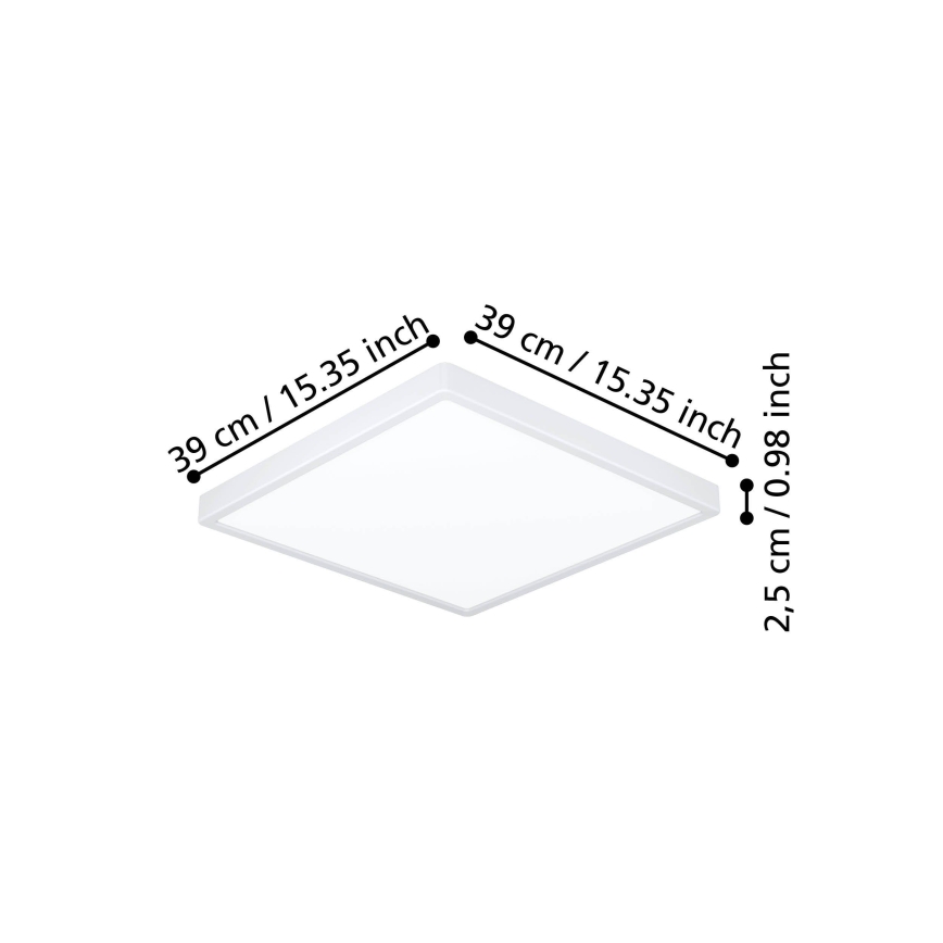Eglo - LED stropno svetlo LED/17,5W/230V 2700/4000/6500K 39x39 cm belo