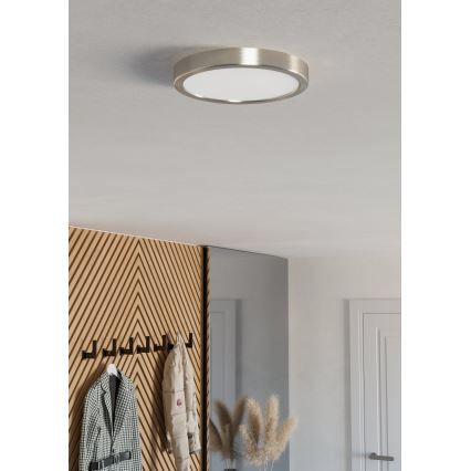 Eglo - LED plafonsko svetlo LED/11,5W/230V 2700/4000/6500K prečnik 21,1 cm mat hrom
