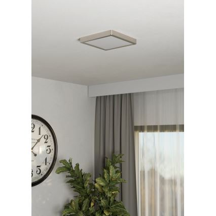 Eglo - LED plafonsko svetlo LED/10,5W/230V 2700/4000/6500K 22x22 cm mat hrom