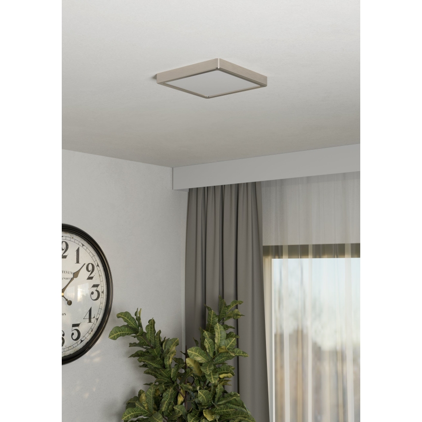 Eglo - LED plafonsko svetlo LED/10,5W/230V 2700/4000/6500K 22x22 cm mat hrom