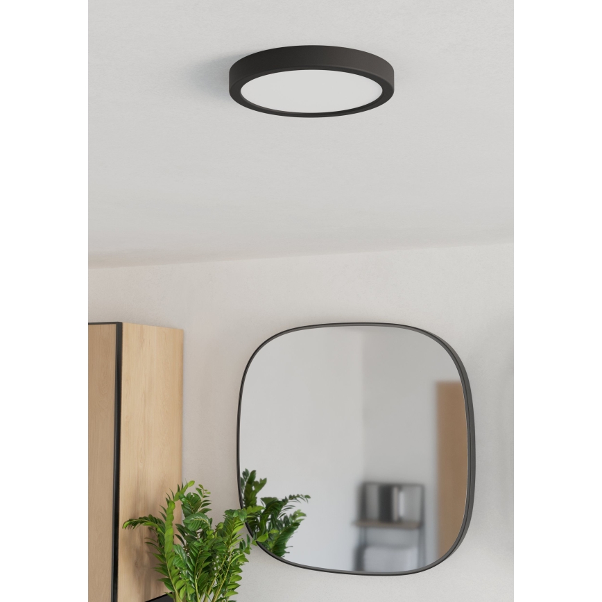 Eglo - LED plafonsko svetlo za kupatilo LED/11,5W/230V 2700/4000/6500K Ø 21,1 cm IP44 crno