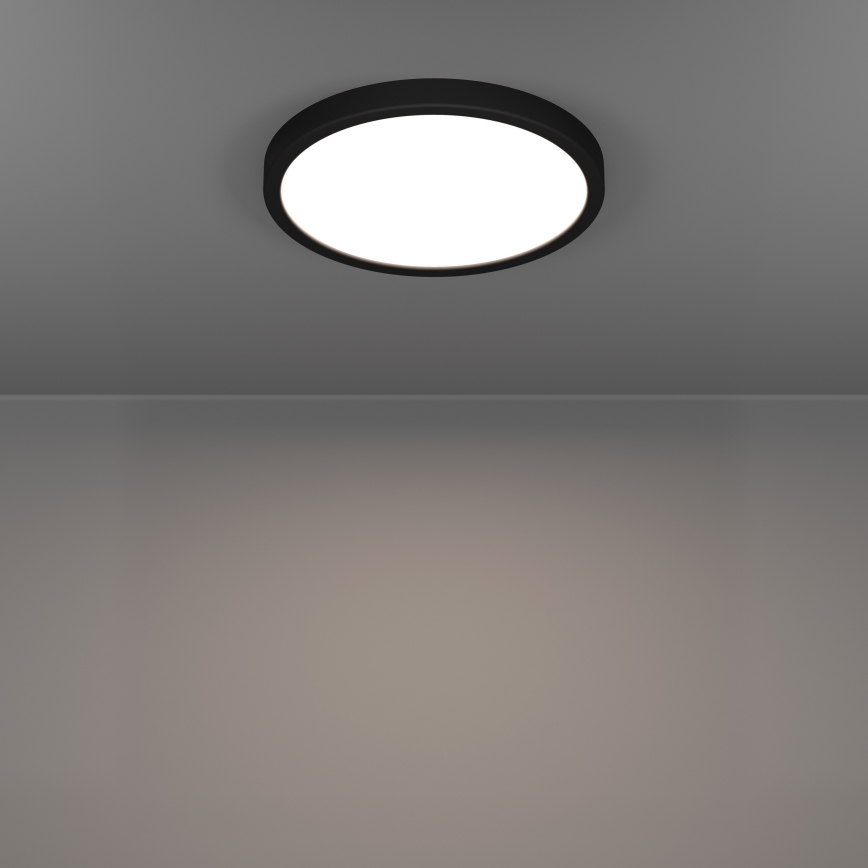 Eglo - LED kupatilsko plafonsko svetlo, 14,2 W, 230 V, 2700/4000/6500 K, prečnik 27,8 cm, IP44, crno