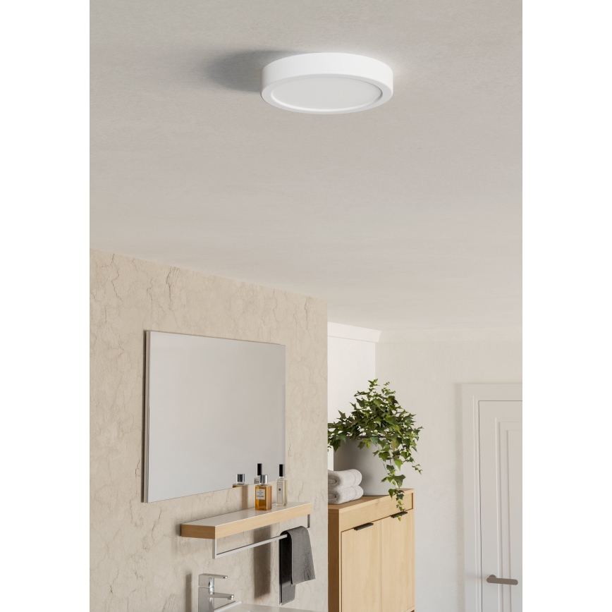 Eglo - LED kupatilsko stropno svetlo LED/7,5W/230V prečnik 16,6 cm IP44 belo