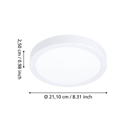 Eglo - LED plafonsko svetlo za kupatilo LED/11,5W/230V 2700/4000/6500K prečnik 21,1 cm IP44 belo