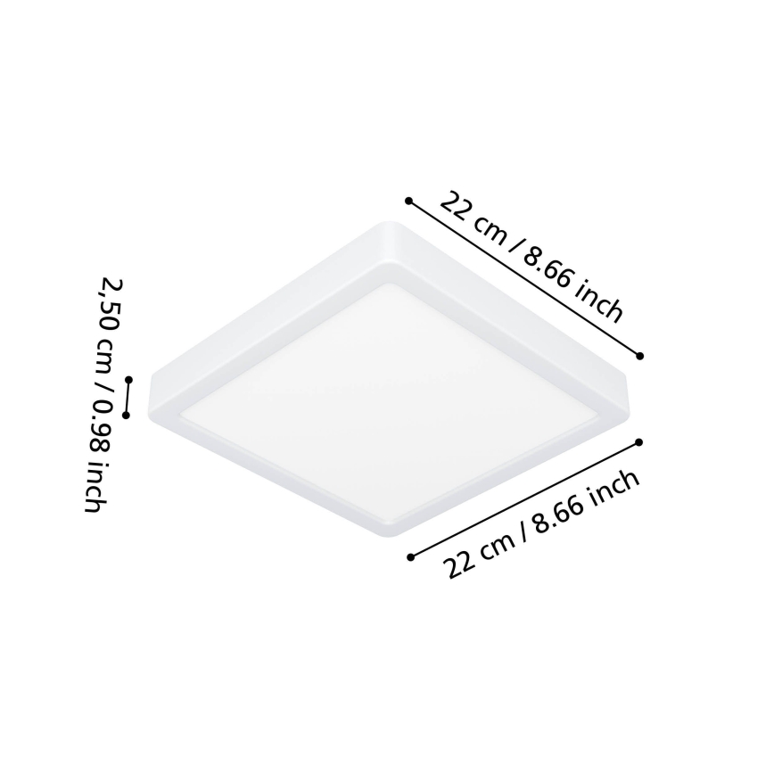 Eglo - LED plafonsko svetlo za kupatilo LED/10,5W/230V 2700/4000/6500K 22x22 cm IP44 belo