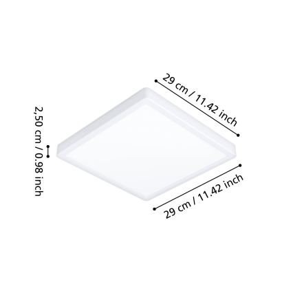 Eglo - LED stropno svetlo za kupatilo LED/13W/230V 29x29 cm IP44 belo
