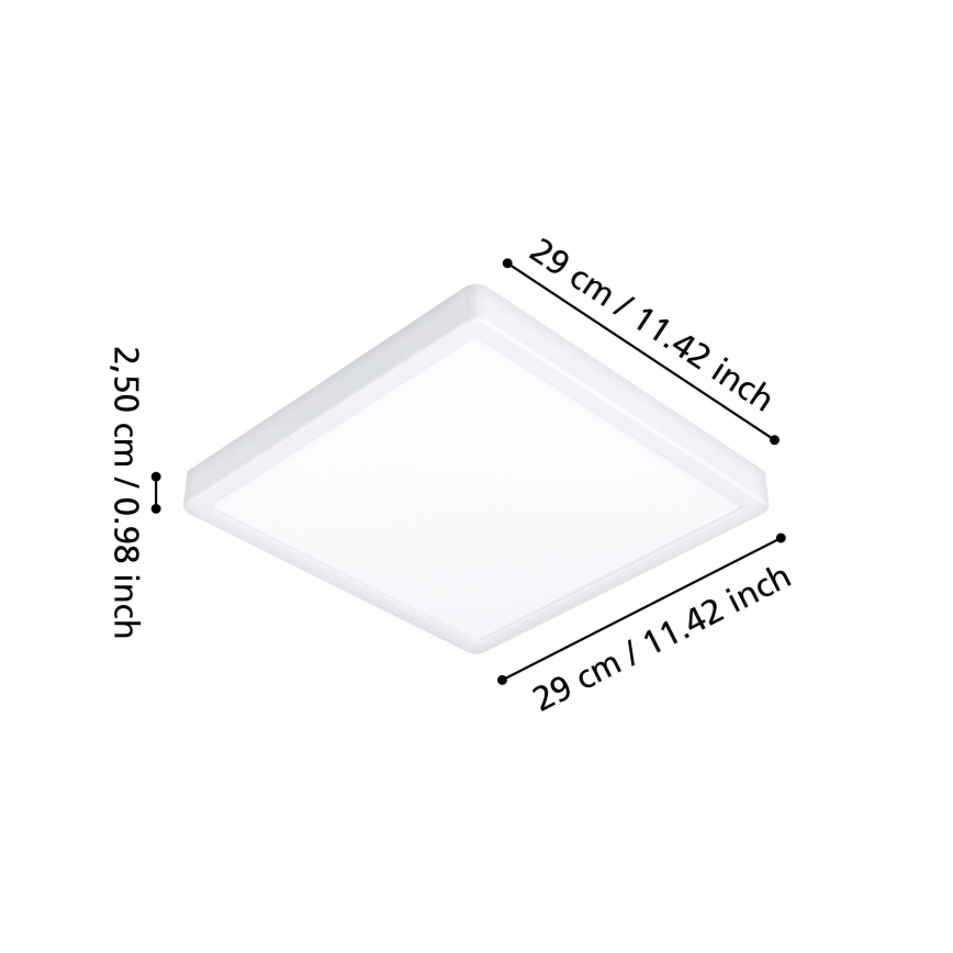 Eglo - LED stropno svetlo za kupatilo LED/13W/230V 29x29 cm IP44 belo