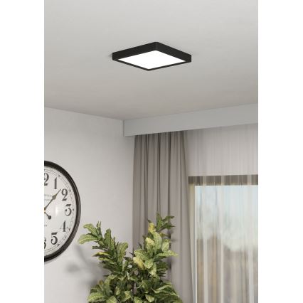 Eglo - LED RGBW prigušiva plafonsko svetlo za kupatilo LED/10,5W/230V 2700-6500K 22x22 cm IP44 crna