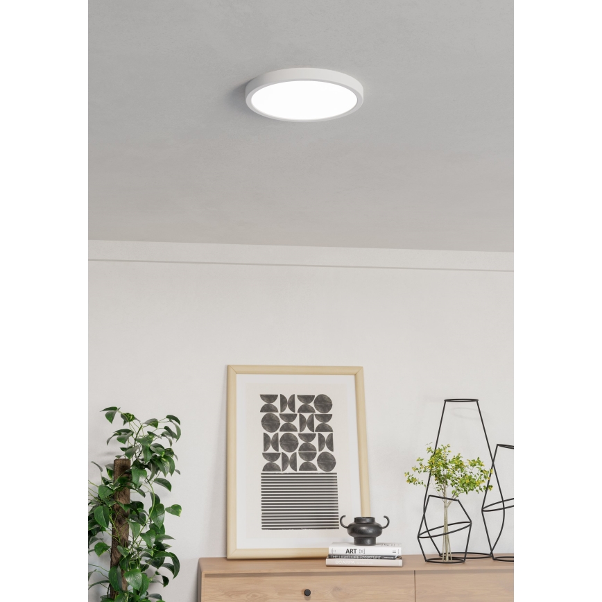 Eglo - LED RGBW prigušiva plafonska kupatilska svetiljka LED/14,3W/230V 2700-6500K prečnik 27,8 cm IP44 bela