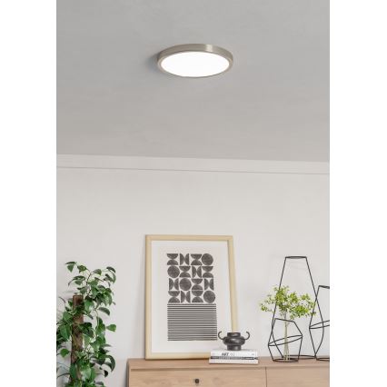 Eglo - LED RGBW prigušiva kupatilsko plafonsko svetlo LED/14,3W/230V 2700-6500K prečnik 27,8 cm IP44 mat hrom