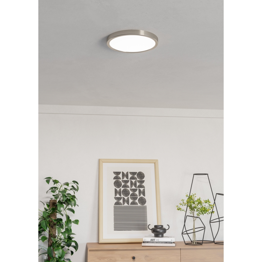 Eglo - LED RGBW prigušiva kupatilsko plafonsko svetlo LED/14,3W/230V 2700-6500K prečnik 27,8 cm IP44 mat hrom