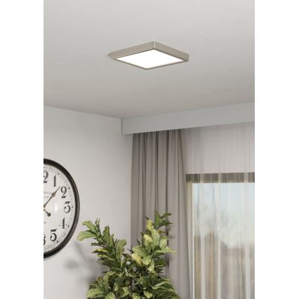 Eglo - LED RGBW prigušiva kupatilska plafonska svetiljka LED/10,5W/230V 2700-6500K 22x22 cm IP44 mat hrom