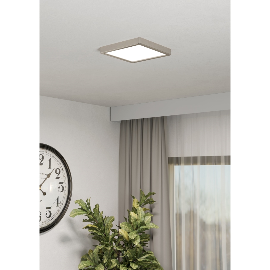 Eglo - LED RGBW prigušiva kupatilska plafonska svetiljka LED/10,5W/230V 2700-6500K 22x22 cm IP44 mat hrom