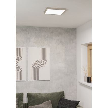 Eglo - LED RGBW prigušiva plafonska lampa za kupatilo LED/13,5W/230V 2700-6500K 29,5x29,5 cm IP44 mat hrom