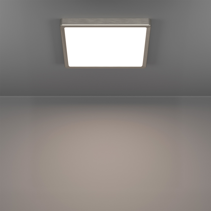 Eglo - LED RGBW prigušiva plafonska lampa za kupatilo LED/13,5W/230V 2700-6500K 29,5x29,5 cm IP44 mat hrom