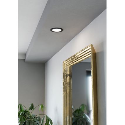 Eglo - LED ugradna svetiljka LED/6,3W/230V 2700/4000/6500K prečnika 11,9 cm crna