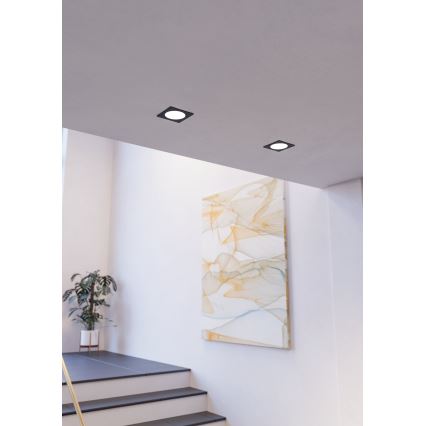 Eglo - LED ugradna plafonska svetiljka LED/6,3W/230V 2700/4000/6500K 11,9x11,9 cm crna