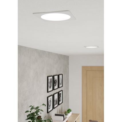 Eglo - LED ugradna stropna svetiljka LED/10,5W/230V 2700/4000/6500K 16,6x16,6 cm bela